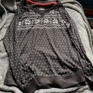 Soft black and white pajama shirt